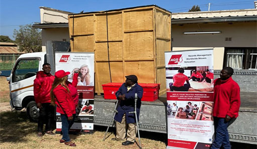 AGS Zambia: Repurposing moving boxes to assist children with disabilities